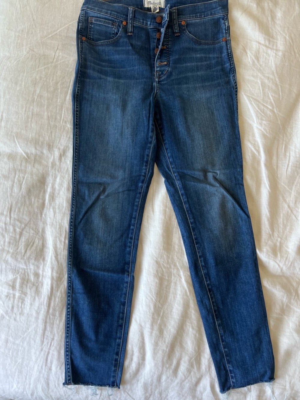 Madewell Dark Blue High-Rise Skinny Jeans